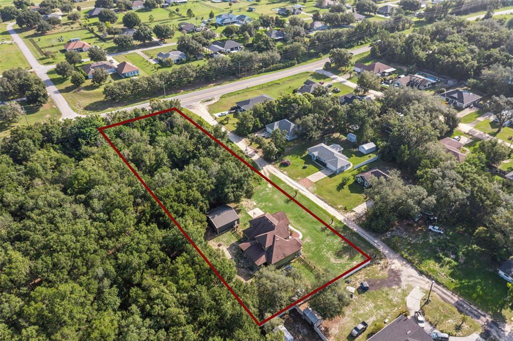 Aerial of 1.68 Acre Lot