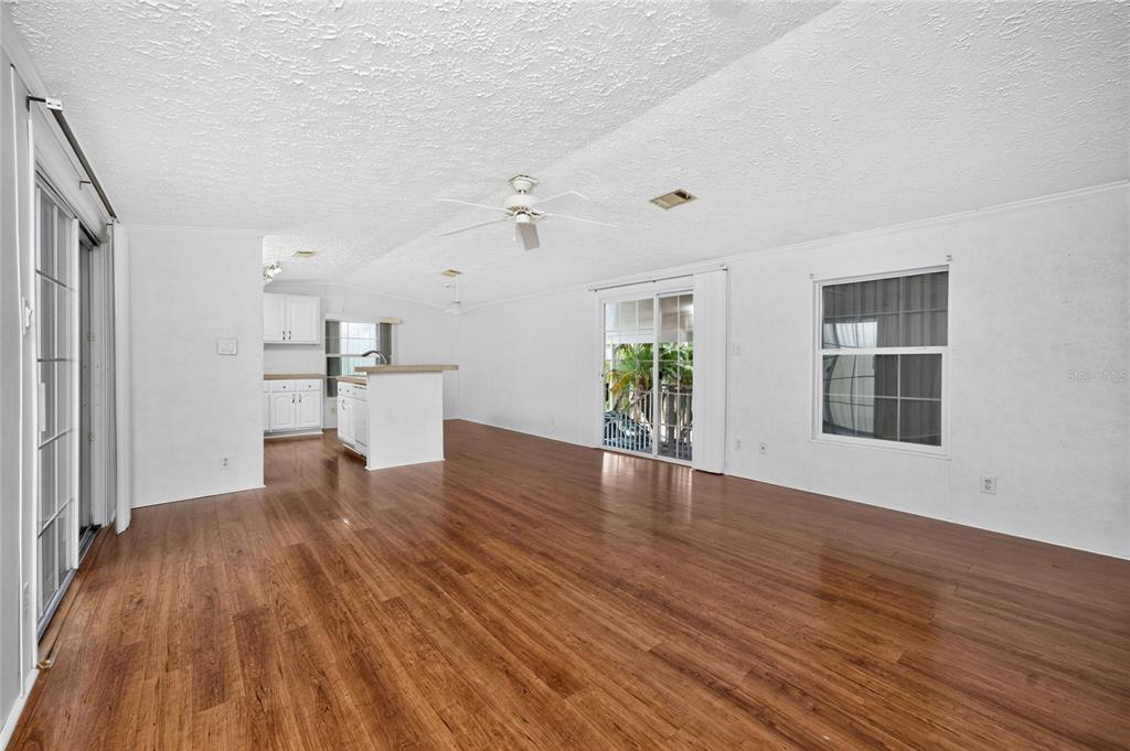 Large open kitchen and living room