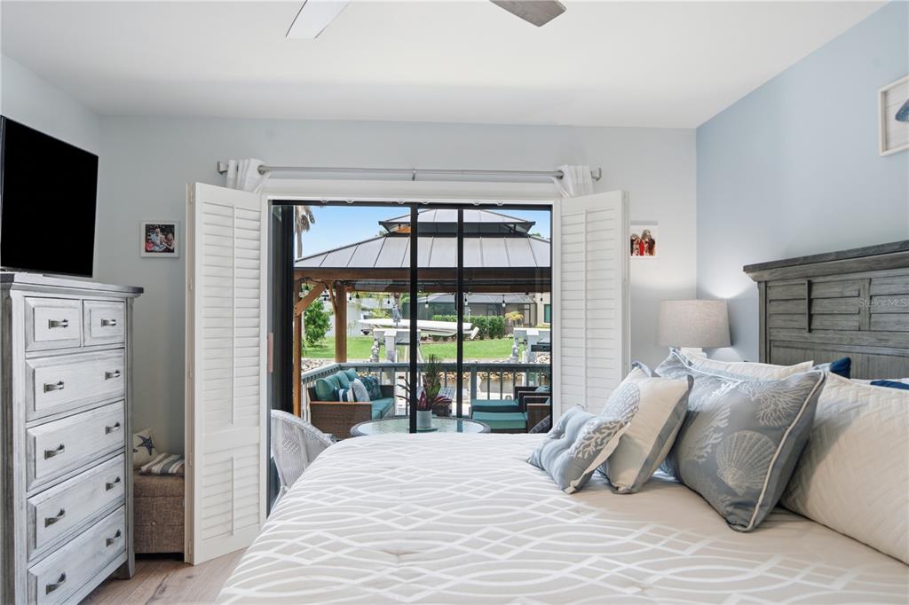 Primary Bedroom overlooking the dock