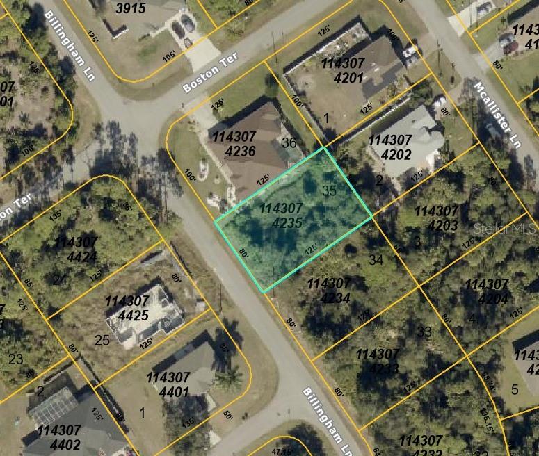 Aerial view - lot outlined