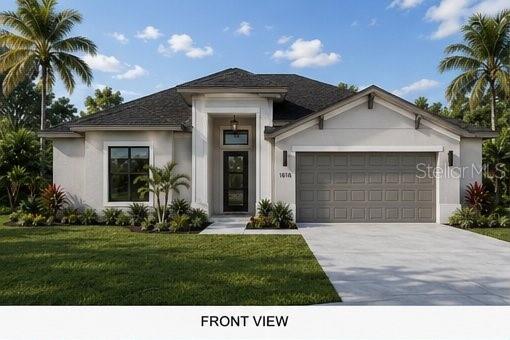 Rendering - home not yet built - Front view