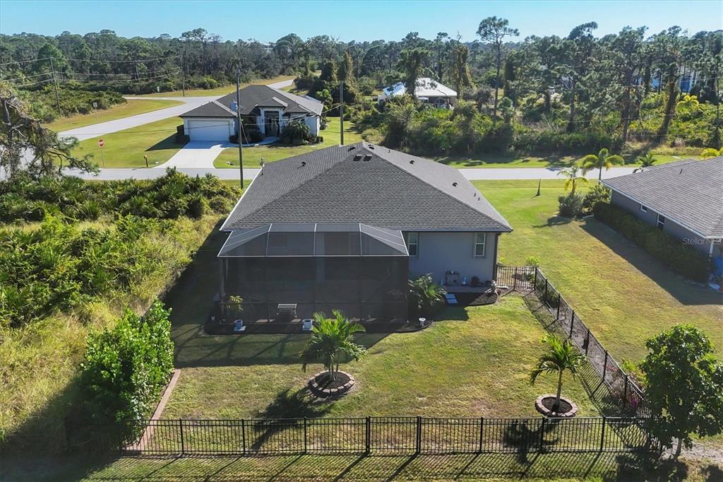 Beautifully fenced back yard