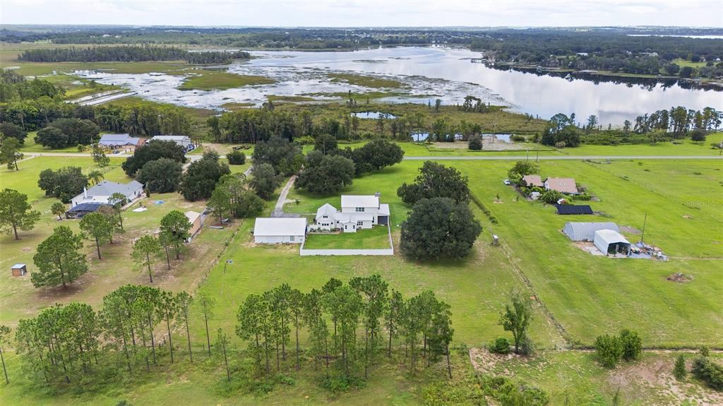 Aerial view including lakefrontage