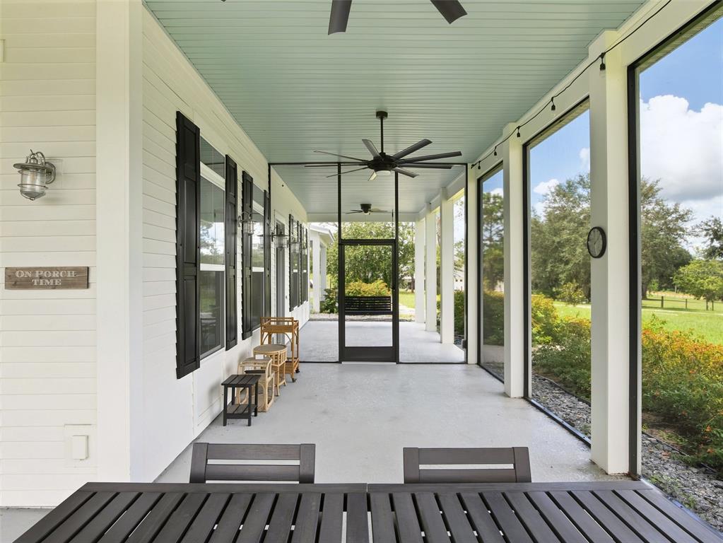 Screened front porch