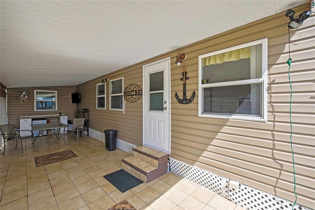 Covered carport and Kitchenette