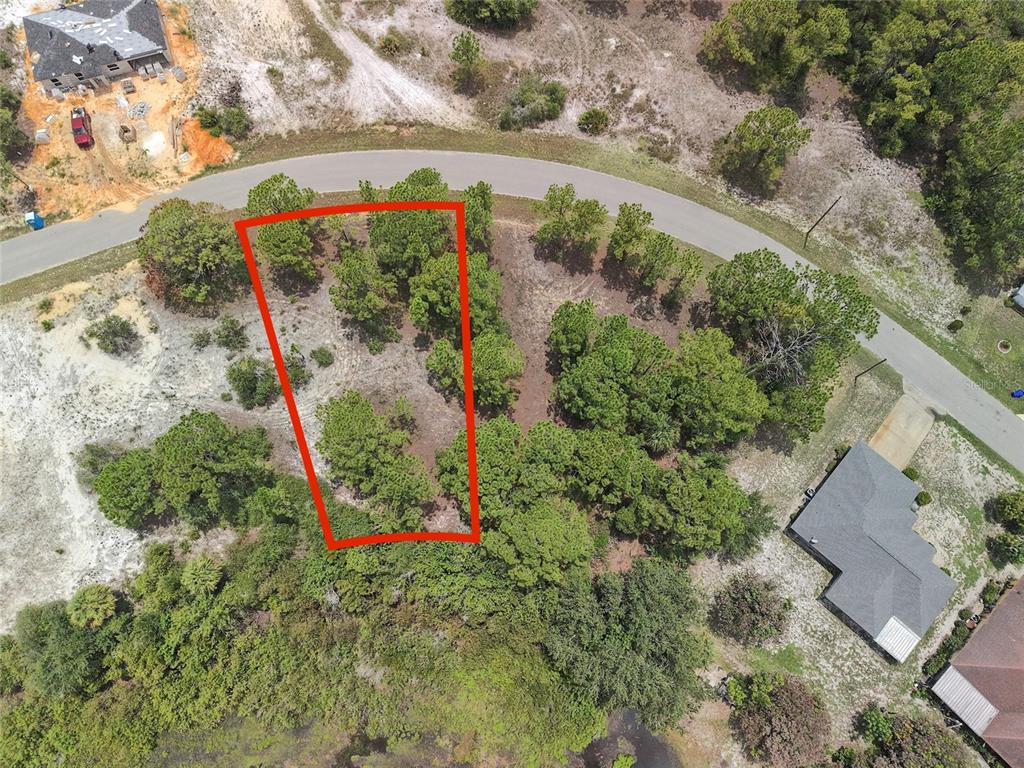 Lot is facing south a bit.