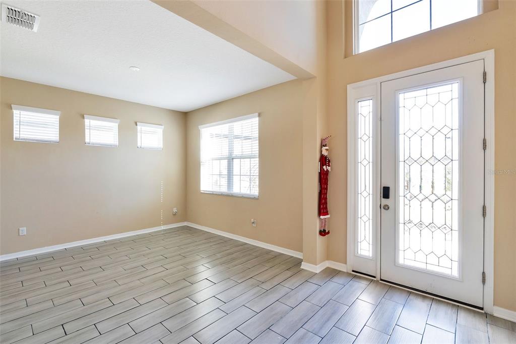Entry way and dining/flex space