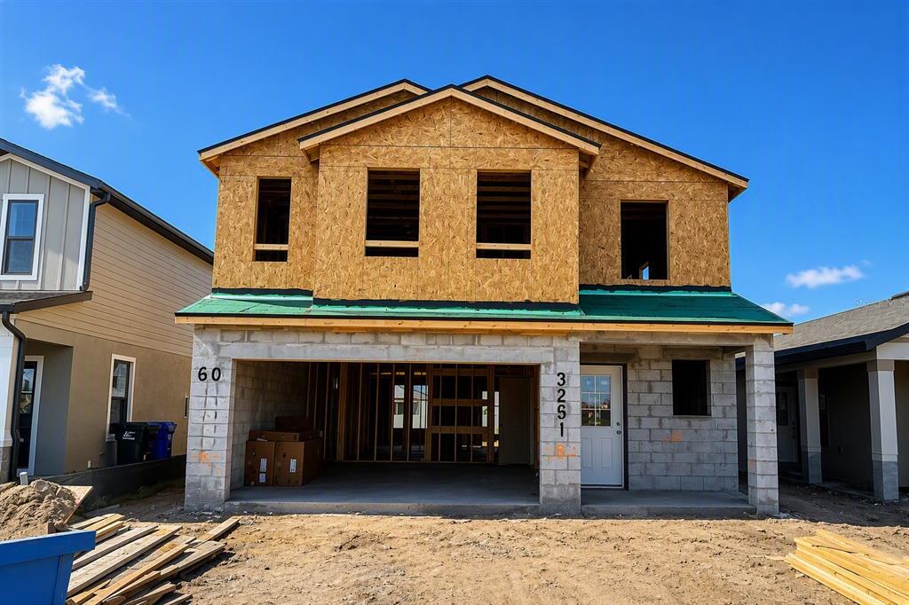 Actual home under construction