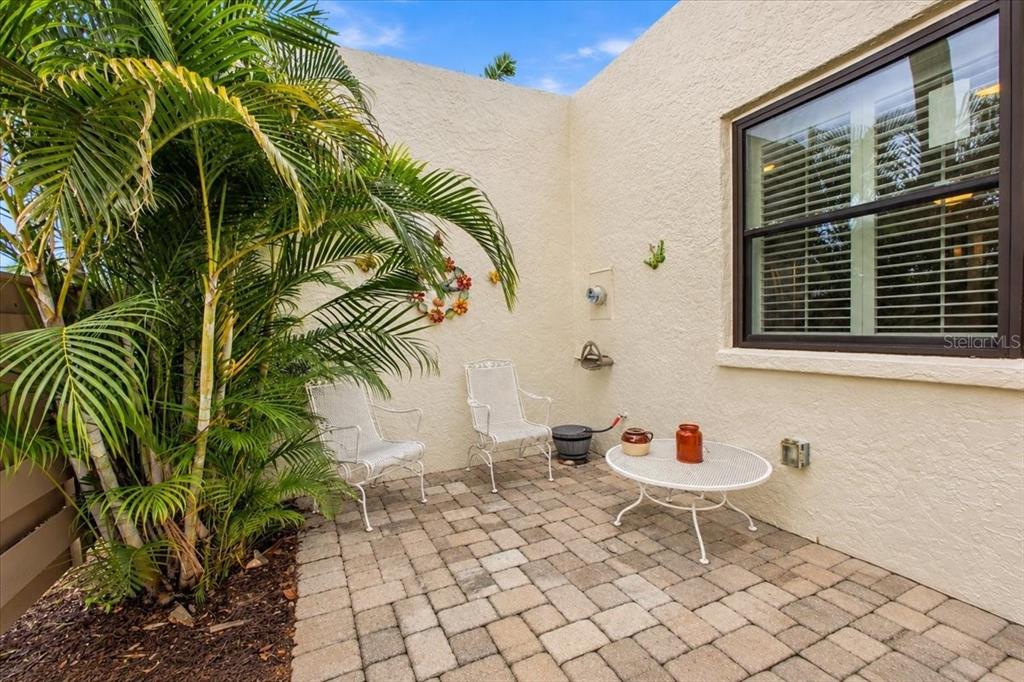 Sitting area outside of front door