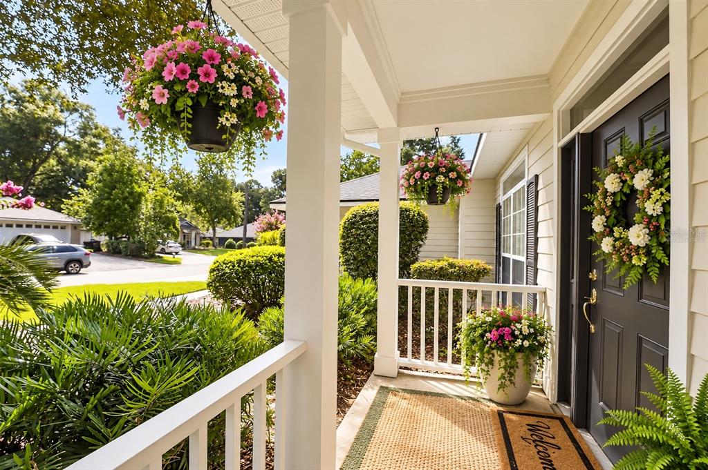 Virtually staged front porch