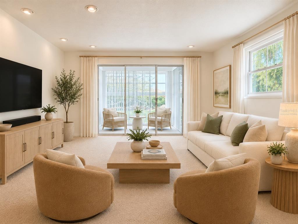 Virtually staged Great room