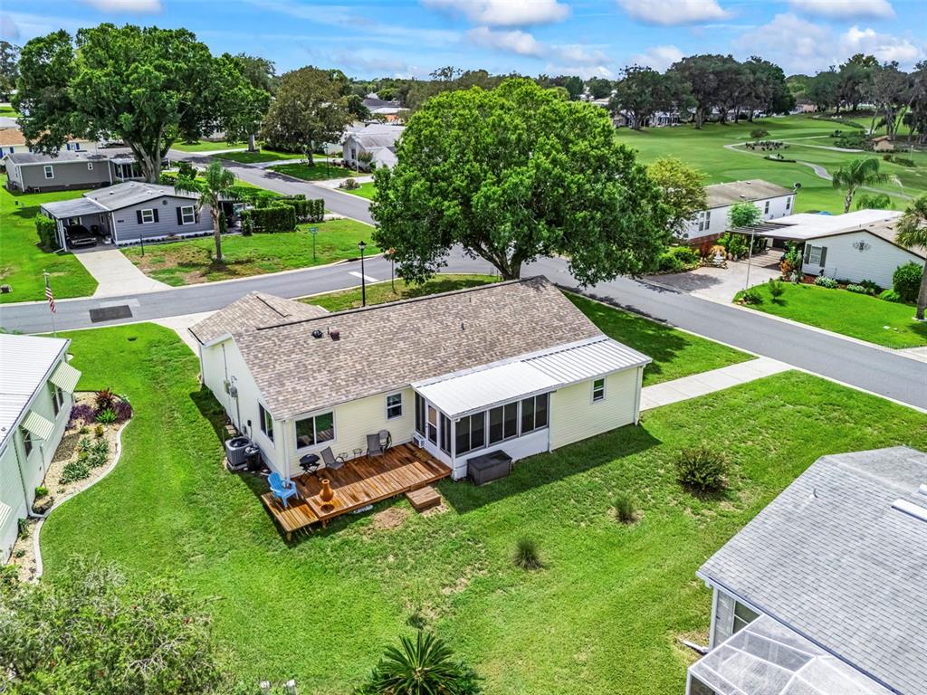 aerial view from back yard