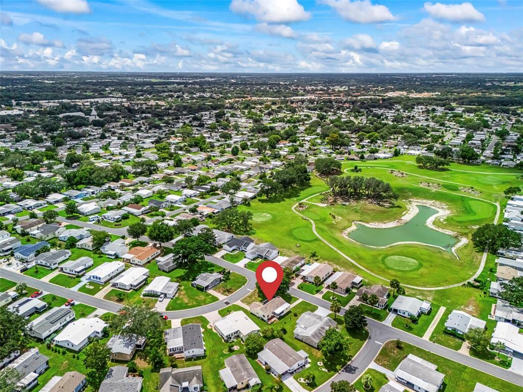 Silver Lake golf course in the distance