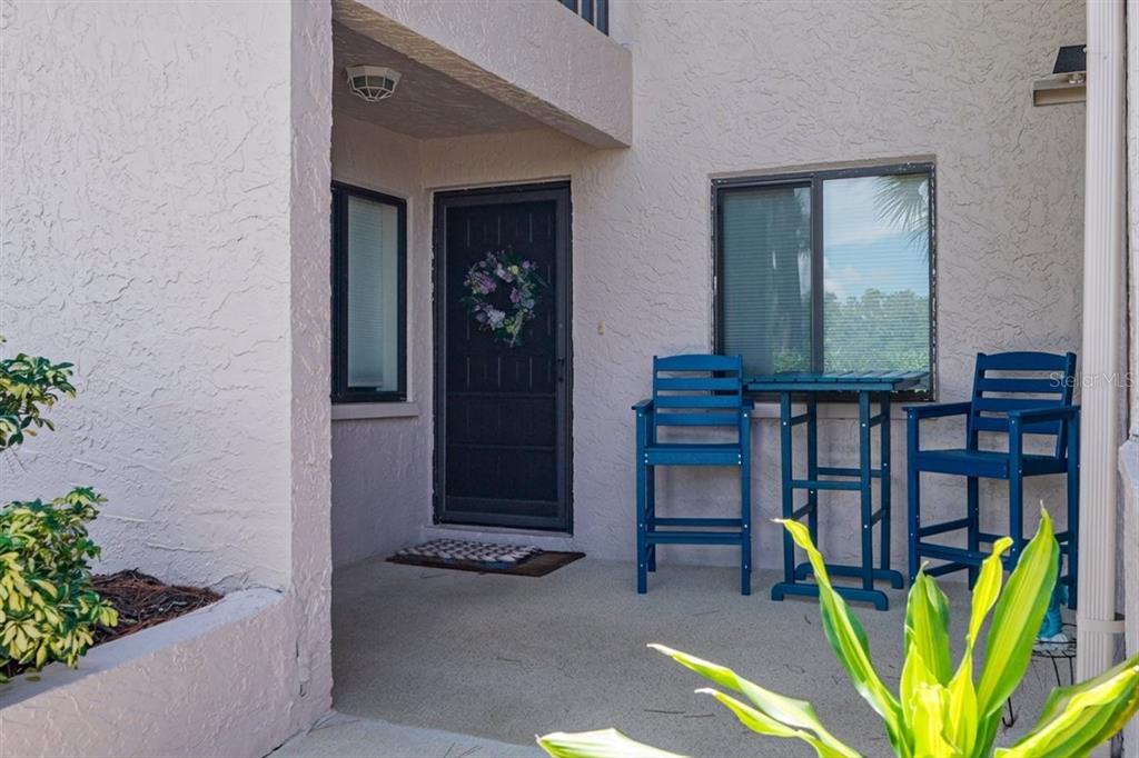 Front patio with covered entry