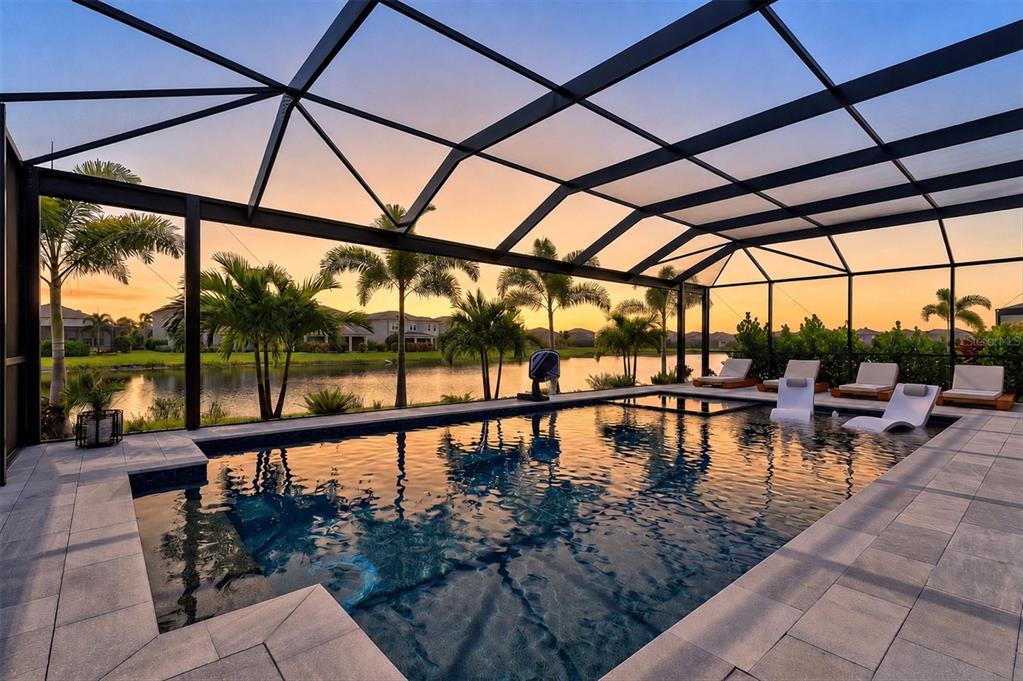 Extended lanai with pool and spa