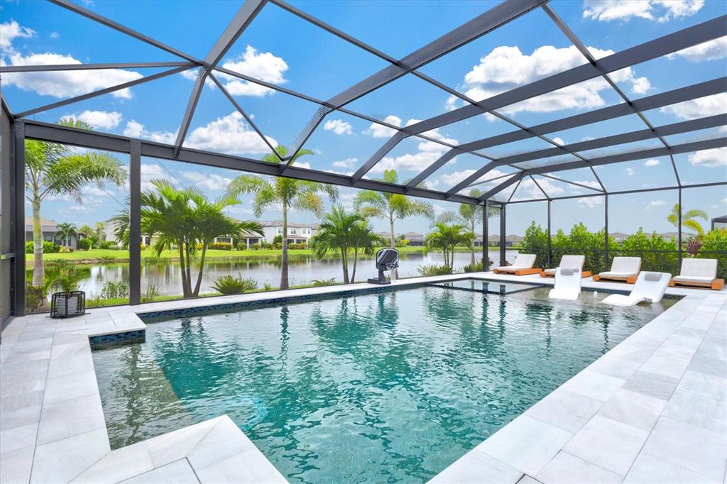Extended lanai with pool and spa