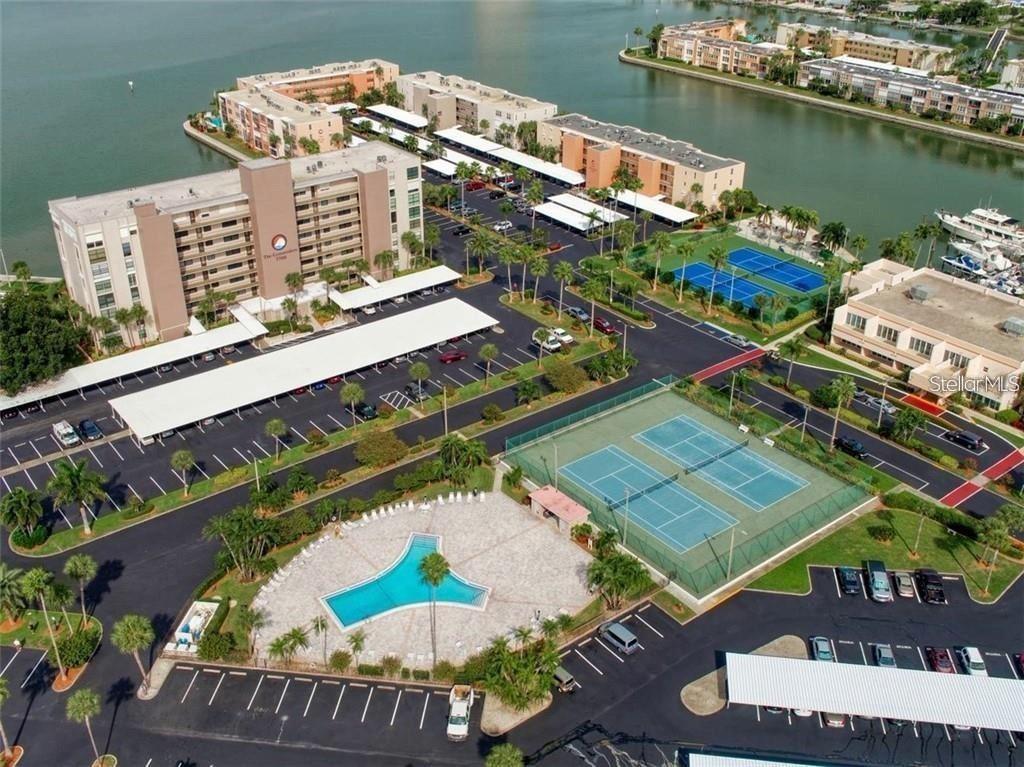 Aerial view of Bay Island ~~ offers much to enjoy
