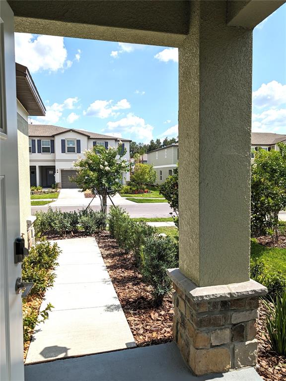 View from covered front porch