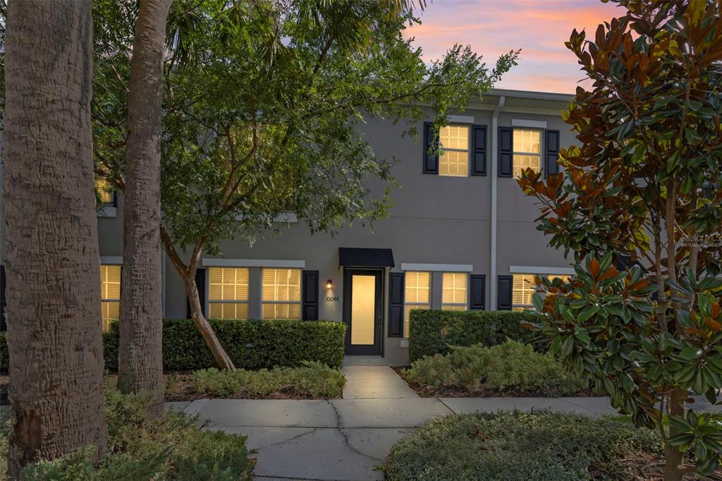 Virtually staged (virtually enhanced twilight sky) - front exterior
