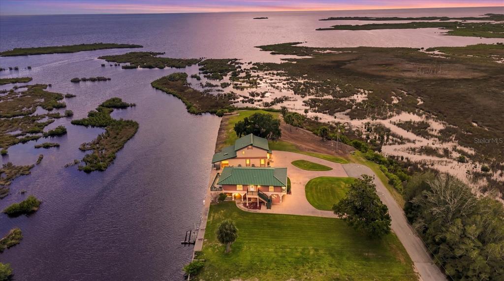Twilight Aerial – Waterfront & Coastal Setting