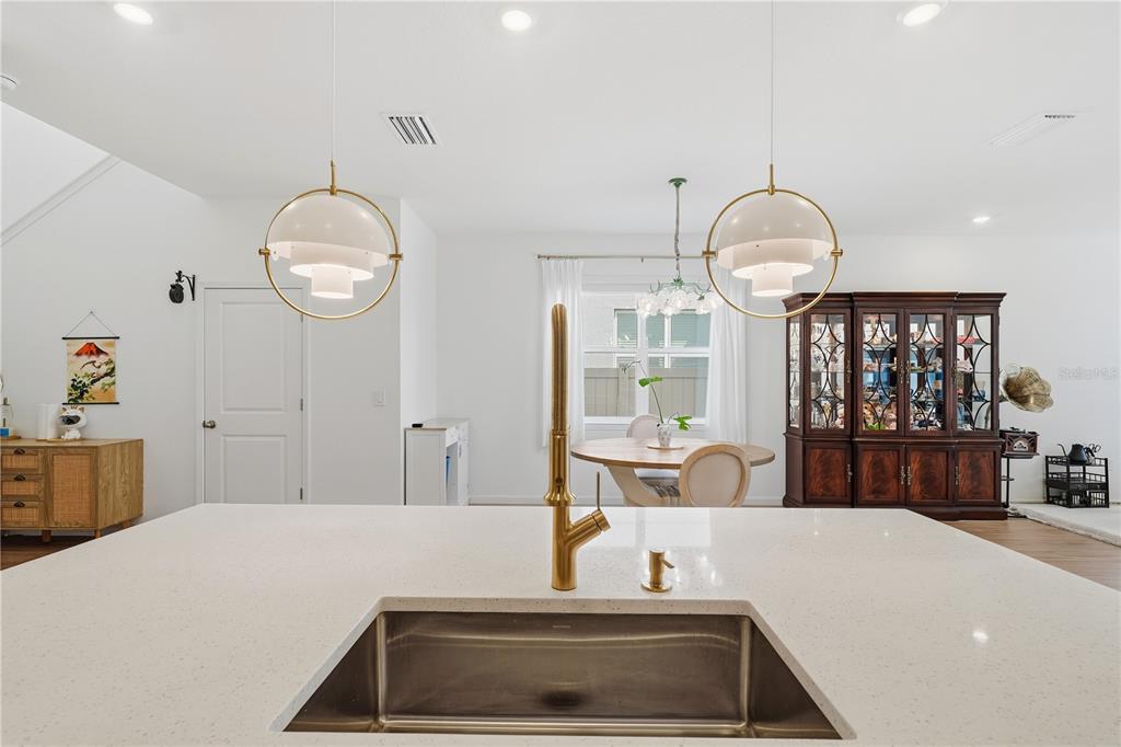 Kitchen Island and Dining Area