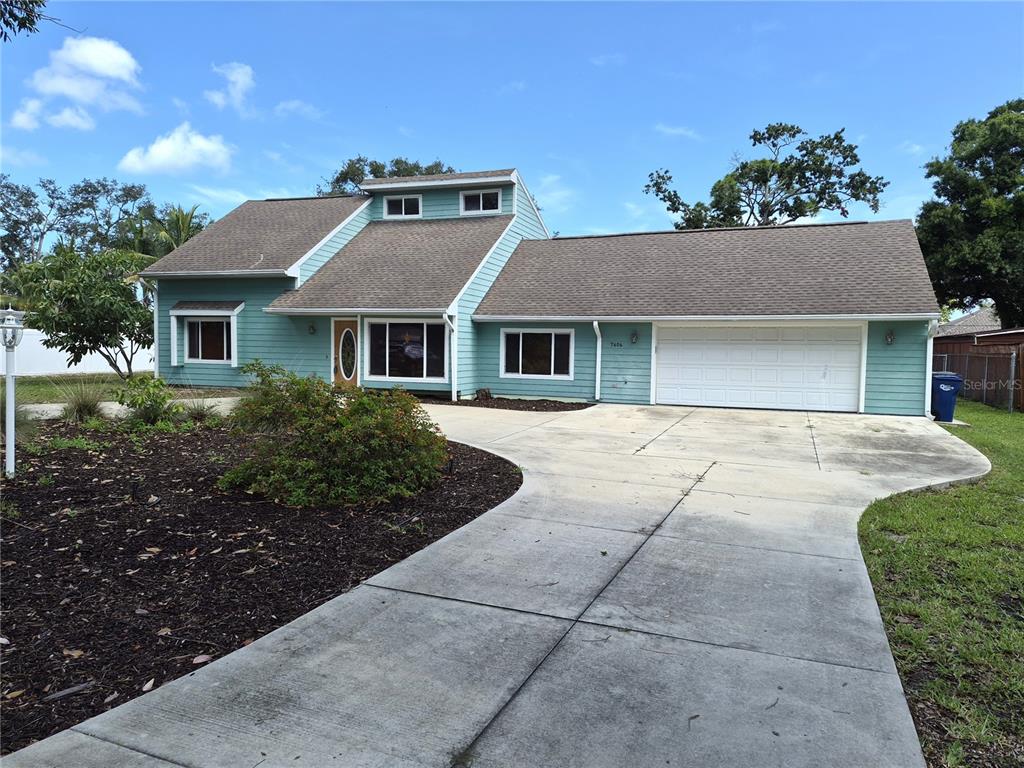 Front of house with Oversized 2 car garage