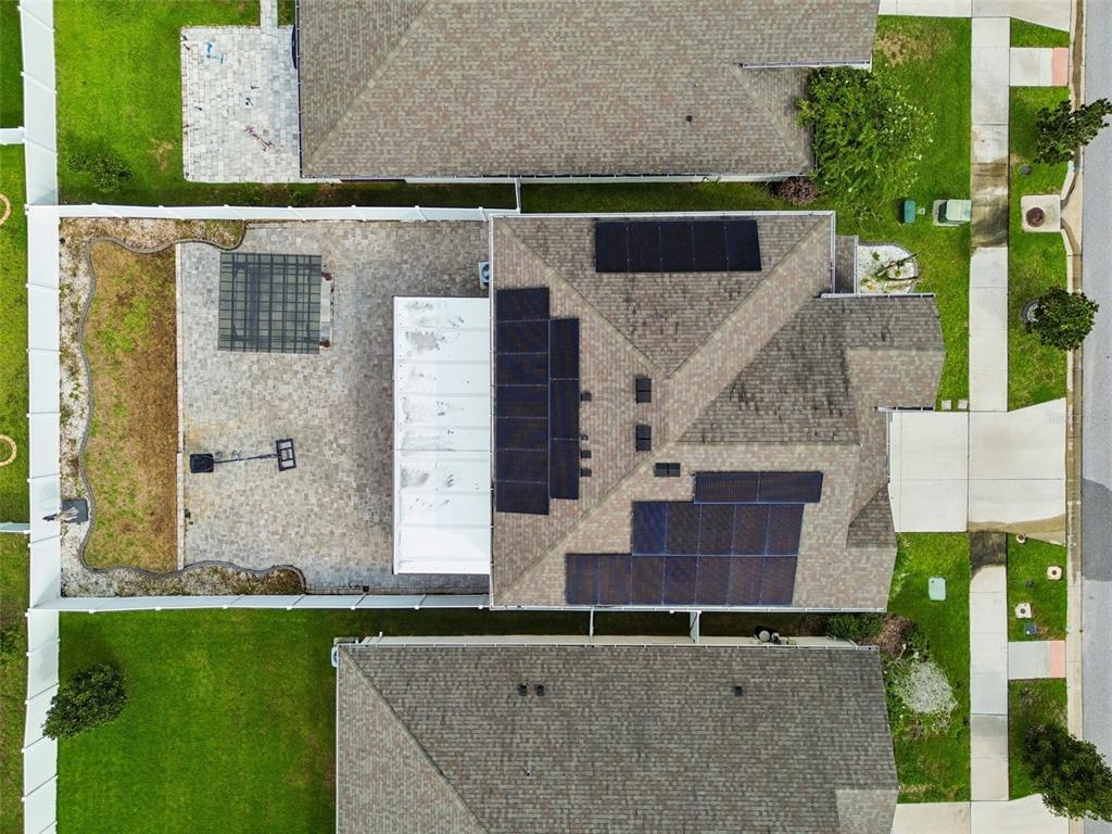 Aerial view of the home site
