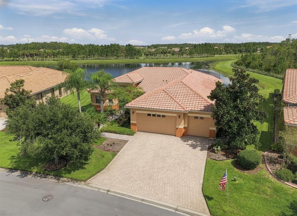 3 car garage and wide driveway
