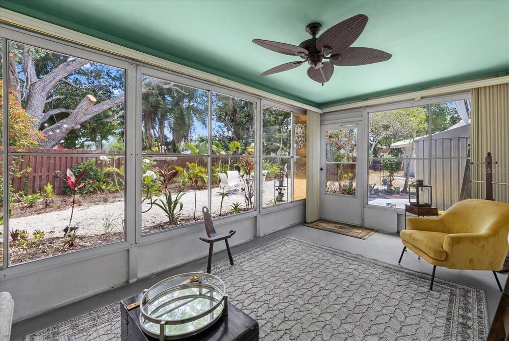 Florida room overlooking your private backyard