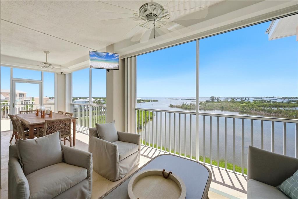 Large Screened Lanai and Open Deck with Water Views