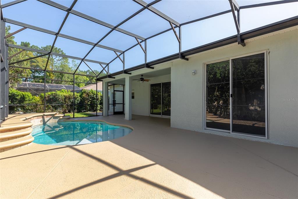 Screened Pool Area + Rear Covered Patio