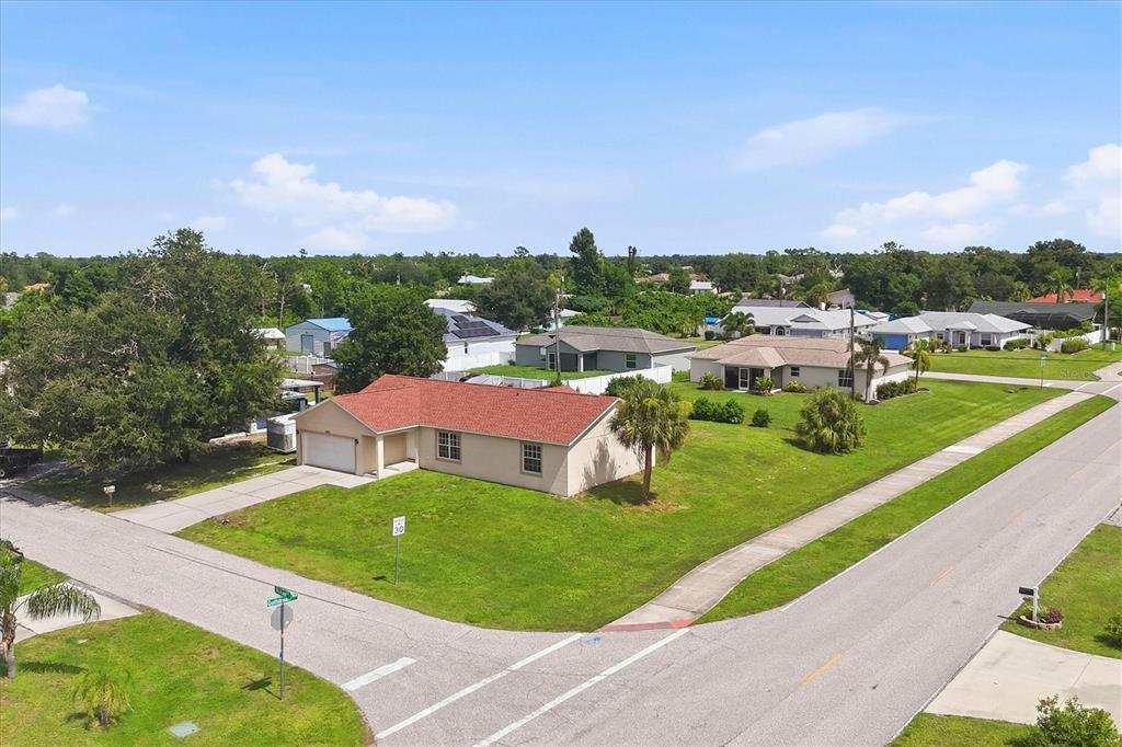 Perfectly positioned on a corner lot