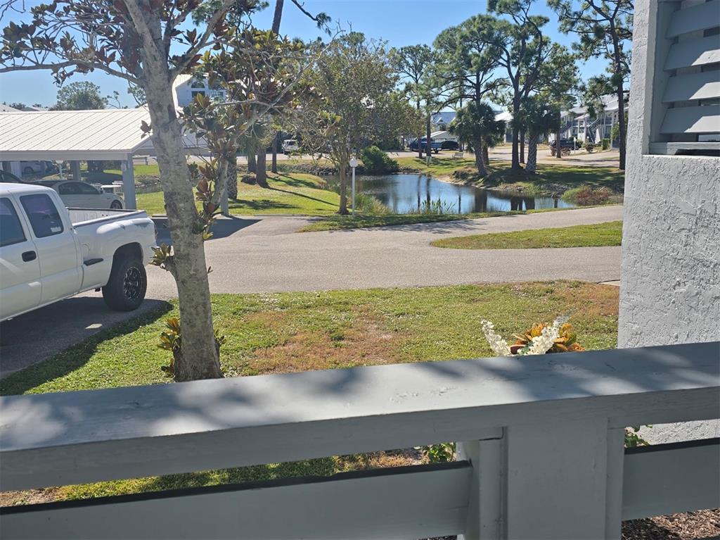View of the lake from front porch