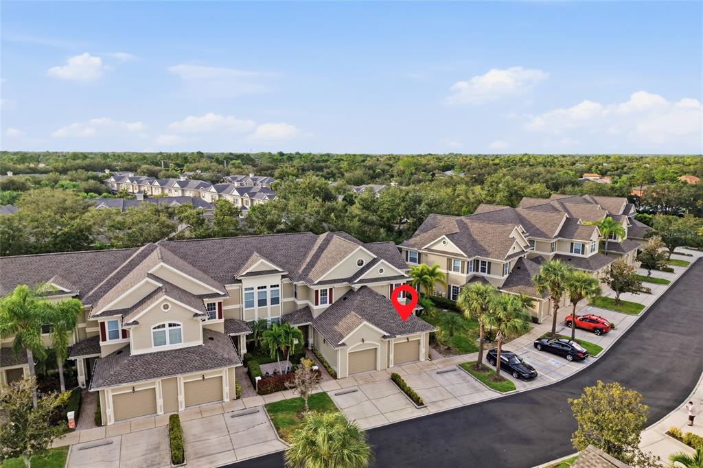 End unit with plenty of guest parking.