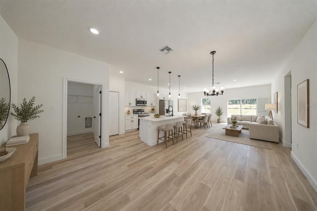 Living Room, kitchen - virtual staging