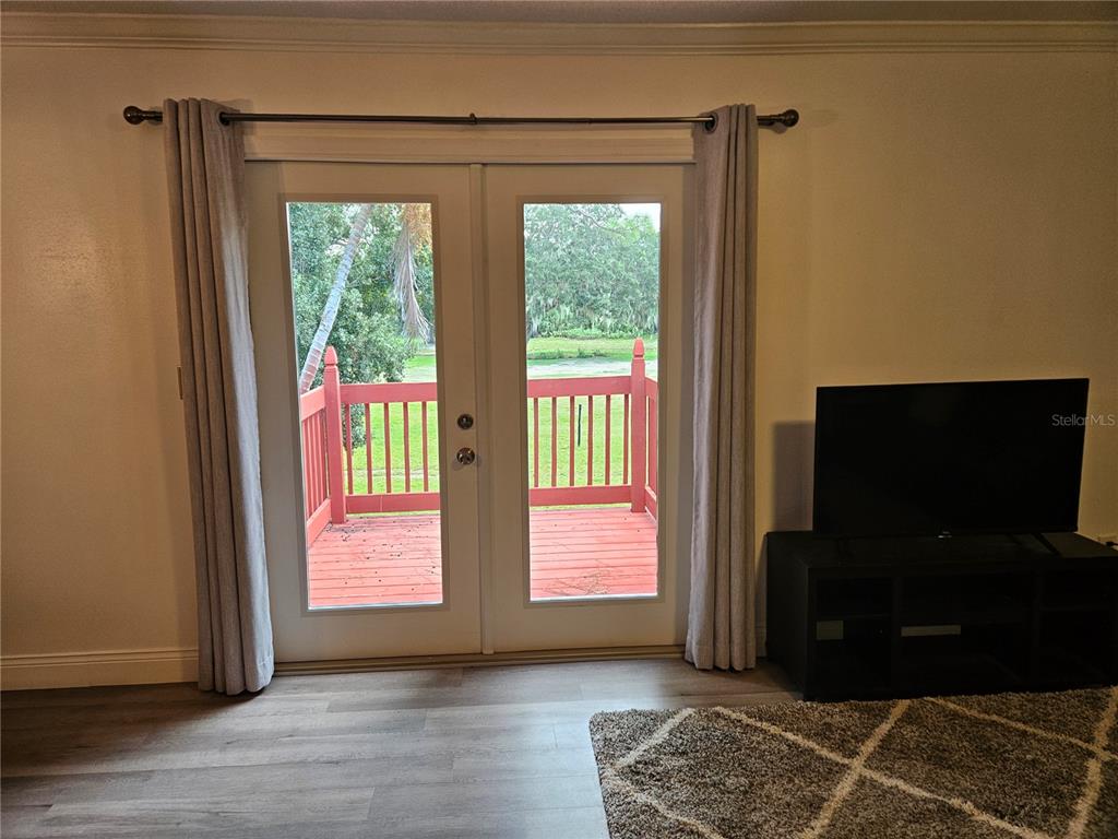 French Doors to Balcony with Golf Course View