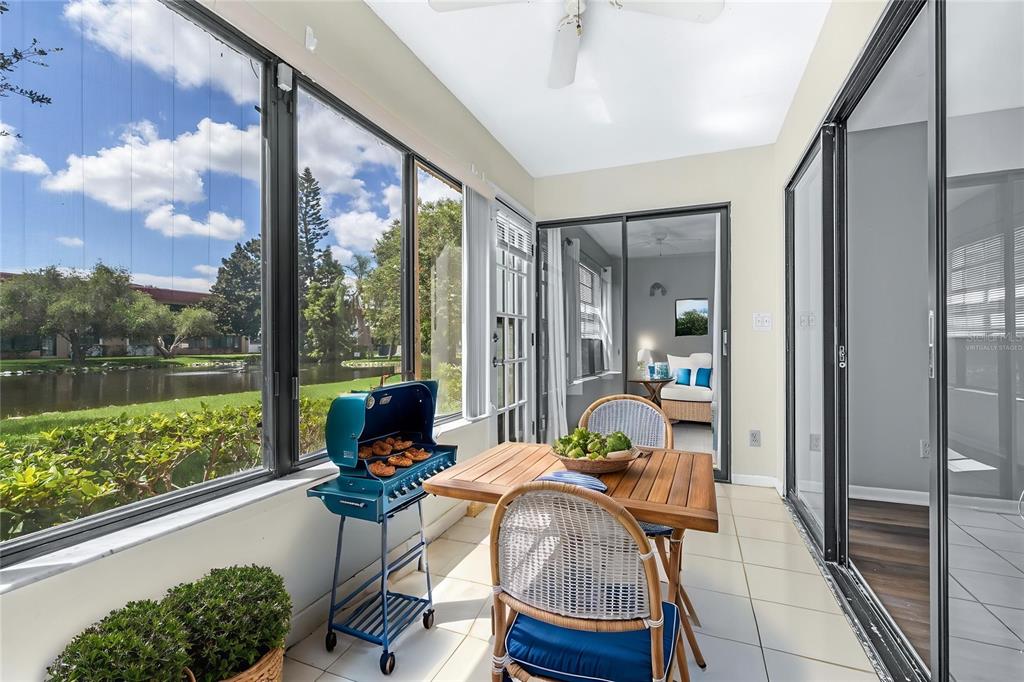 Virtually staged Florida room