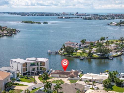 Spectacular, expansive water views from this exceptional prime waterfront parcel.