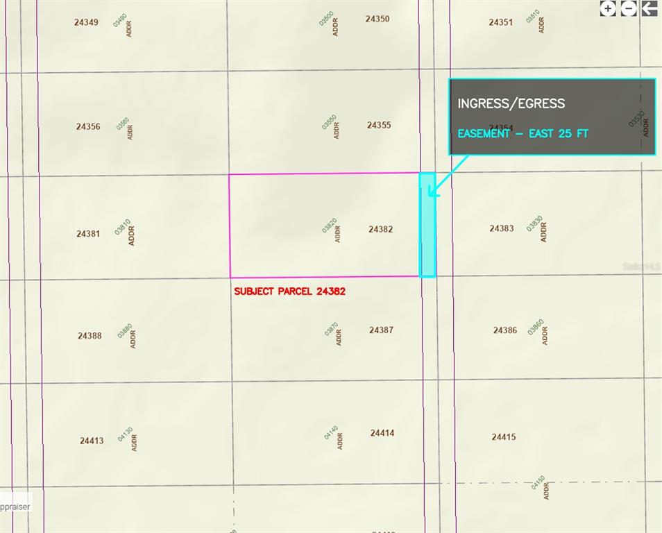 Depicting easement.  Lines are approximate and not a survey.