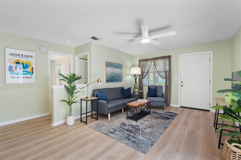 Living room w/luxury viny floors