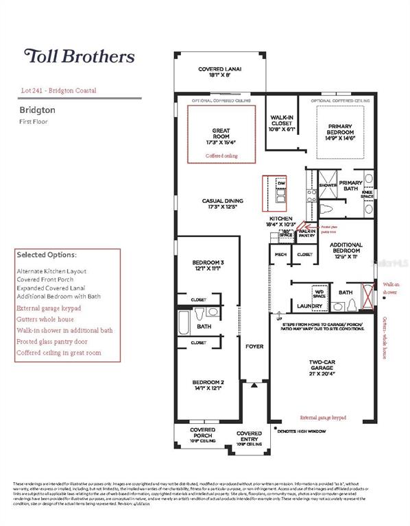Floor plan with upgrades