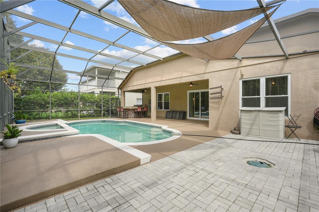 Outdoor pool area