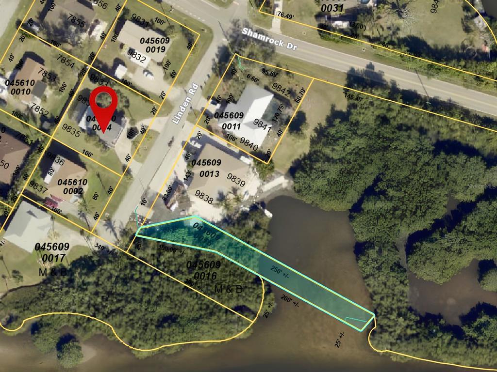 Map showing the home's location and secondary parcel