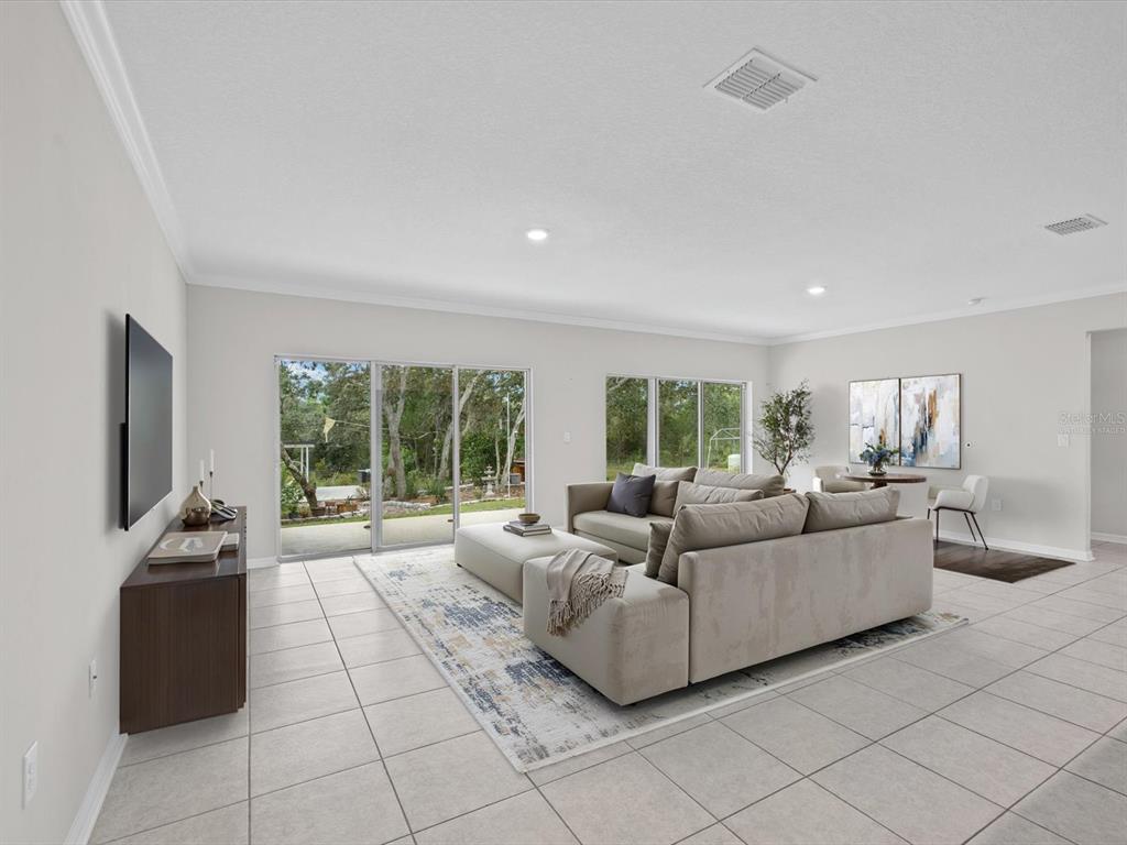 virtually staged living room
