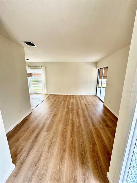 Living Area with New Luxury Vinyl Flooring