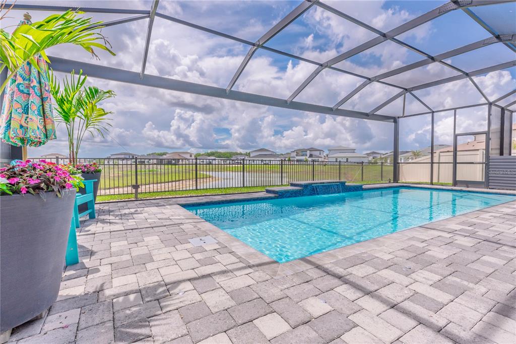 Panoramic views to the water overlooking the pool lanai.