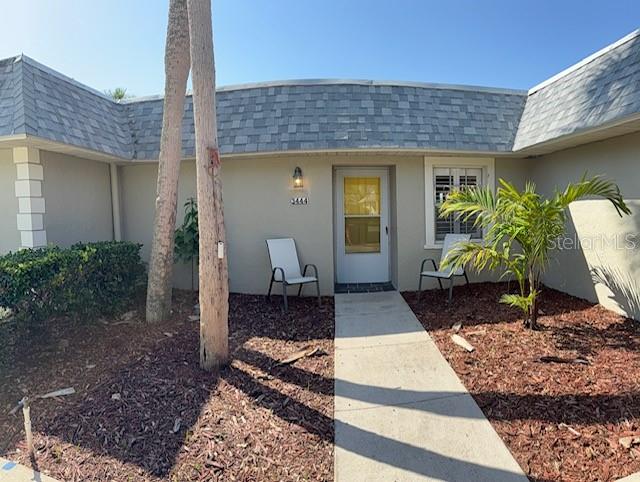 Front courtyard area has an amazing view of the golf greens! Covered parking steps from front door.