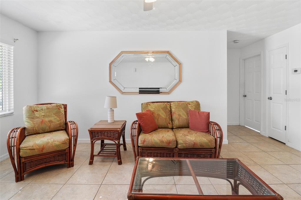 Living room with fresh paint