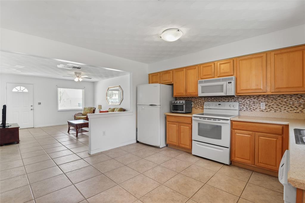Open concept kitchen and living room