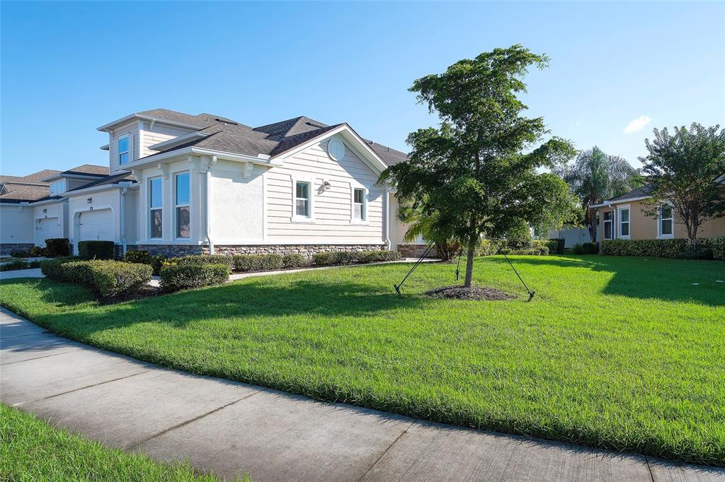 Oversized homesite offers attractive curb appeal and "sense of space"